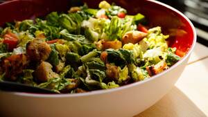 Salad with croutons