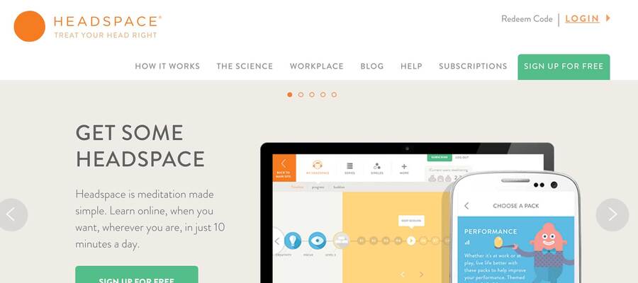 Headspace website