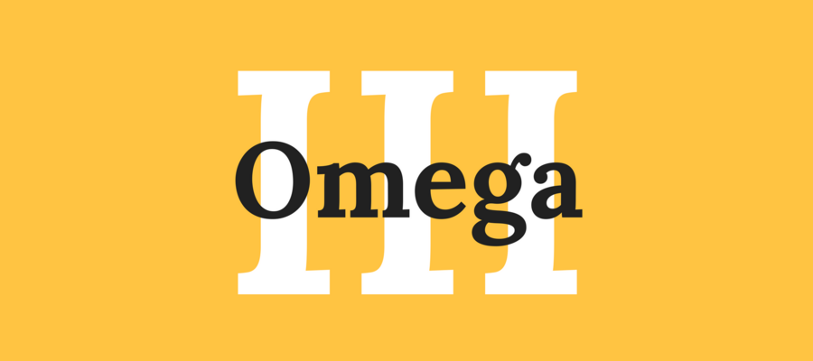 Omega-3 written as text