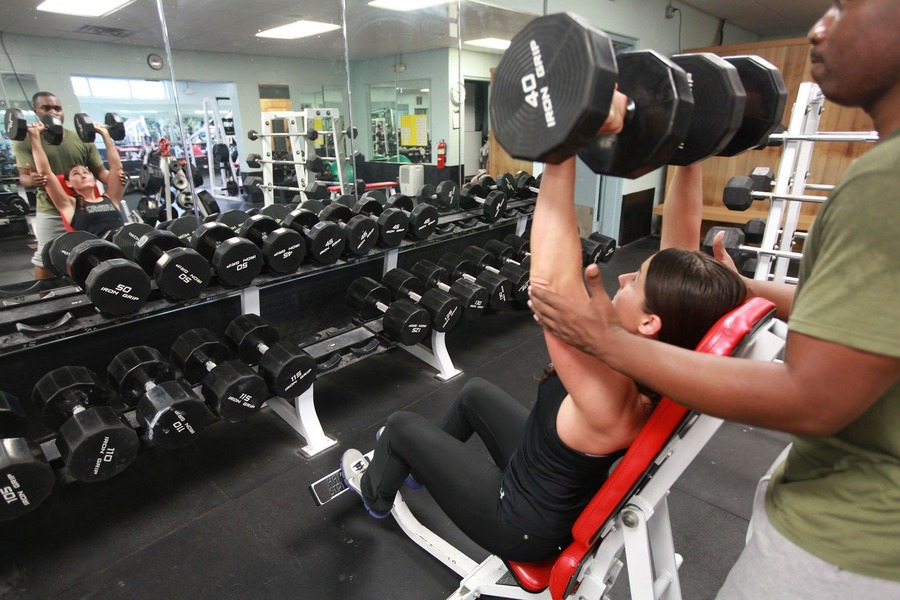 Weights at a gym