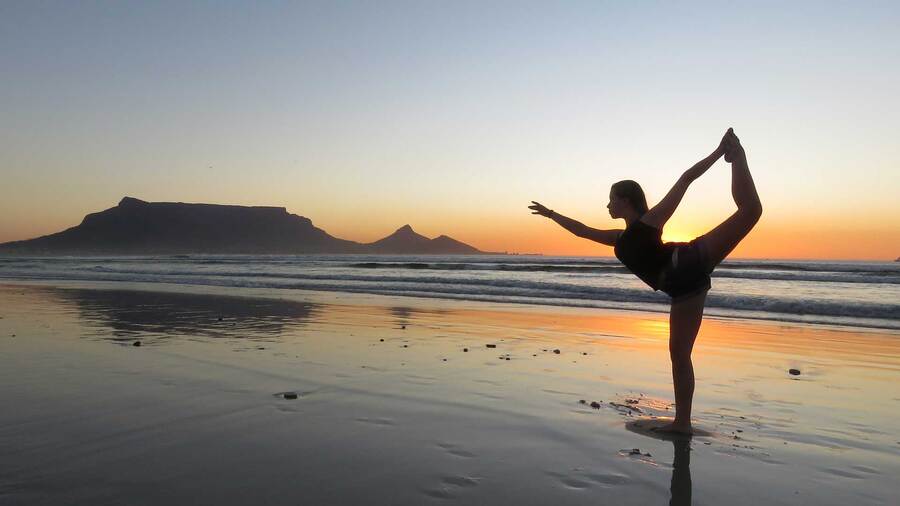 Yoga on the beach